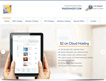 Tablet Screenshot of paidoohost.com